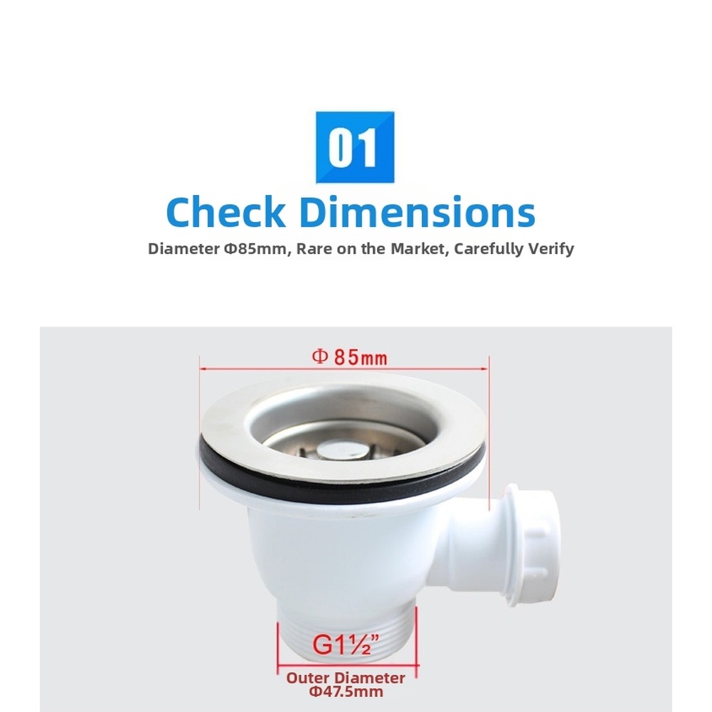Sink Drain Strainer - Égouttoir de lavabo en acier inoxydable