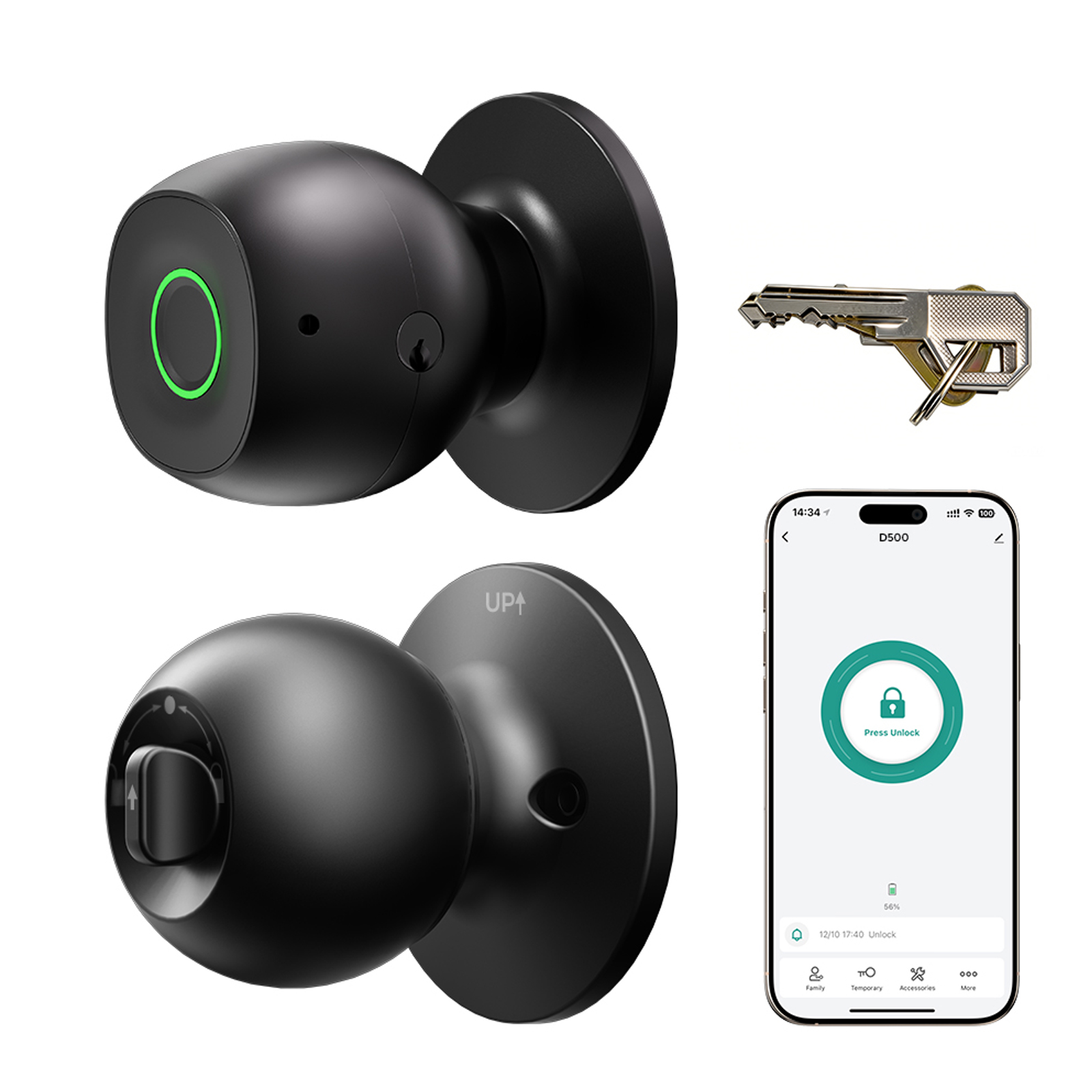 Door Knob Replacement - Serrure de porte intelligente à empreinte